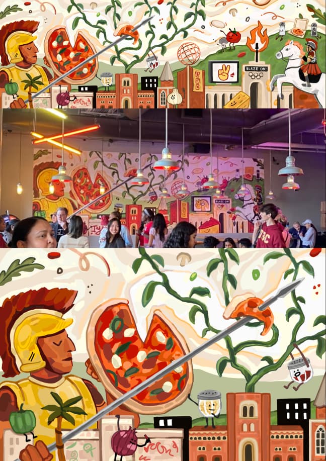 Mural for Blaze Pizza